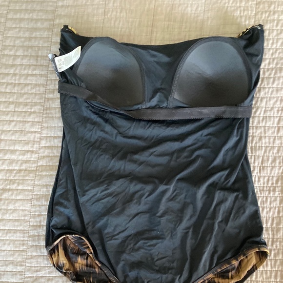 Carmen Marc Valvo Strapless Leopard Bathing Suit - Picture 7 of 10